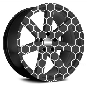 Set 4 Folii Imprimate Outdoor cu EcoSolvent, autoadezive, pentru decorarea jantelor auto, dimetru 60 cm, model FJT-26 - Img 2