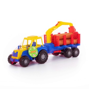 Tractor cu remorca + lemne - Altay, 61x17x25 cm, Polesie - Img 2