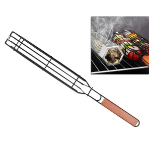 Ustensila de tip "cos" cu maner pentru preparat legume la gratar - Img 6