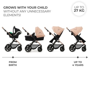 CARUCIOR MULTIFUNCTIONAL KINDERKRAFT MOOV 2 EVA 4IN1 SAND BEIGE - Img 3