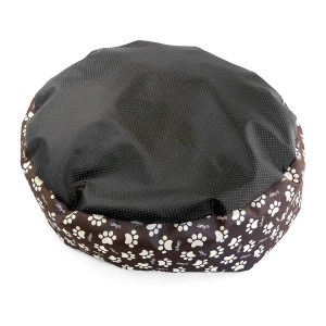 Culcus moale cu perna, pentru caine/pisica, culoare negru, impermeabil, baza antiderapanta, 50 cm - Img 3