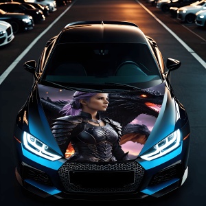 Folie Capota Auto "Hood Art" rezistenta la exterior, marime S (150 x 110cm) - Cod: AVX-CAPOTA-002S - Img 1