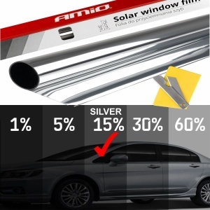 Folie tip oglinda pentru geamuri Silver 0.75x3m(15%) - Img 1