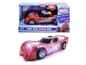 JADA MARVEL MASINUTA LIGHT HERO SPIDER MAN CU SUNETE SI LUMINI SCARA 1:32 - Img 1