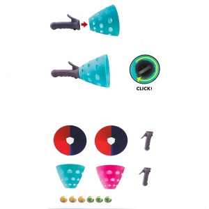 Joc 2 in 1, Palete cu scai si prinde mingea - Img 1