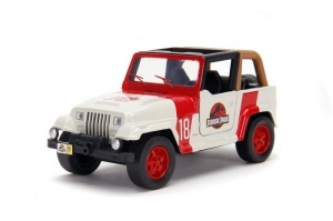 JURASSIK PARK DINO MASINUTA METALICA JEEP WRANGLER SCARA 1:32 - Img 2