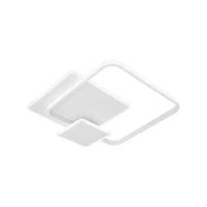 Lustra LED cu telecomanda ANEMONA 75W, 3 Patrate, lumina Rece/Calda/Neutra, Dimabila, Alb - Img 3