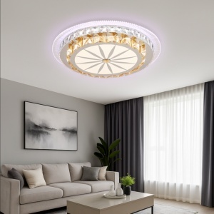 Lustra LED cu telecomanda DAVIDE RGB 70W, lumina Albastra/Rece/Calda, Dimabila, Alb - Img 1