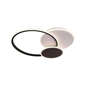 Lustra LED cu telecomanda KILLIAN 81W, 3 Cercuri, lumina Rece/Calda/Neutra, Dimabila, Negru Alb - Img 2