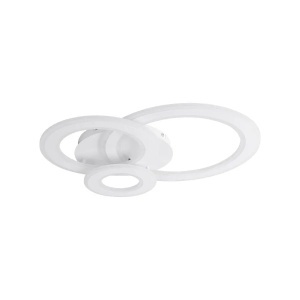 Lustra LED KYLIE 77W, 3 Cercuri, lumina Rece/Calda/Neutra, Alb - Img 3
