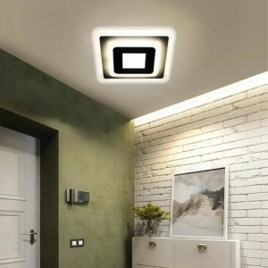 Lustra LED MORNIKA 14W, Diametru 25cm, Patrata, lumina Neutra, Alb - Img 1
