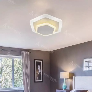 Lustra LED SONIA 36W, lumina Rece/Neutra, Alb - Img 1