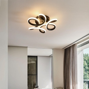 Lustra LED VERTEX HELIX, 15W, lumina Rece/Calda/Neutra, Negru - Img 1
