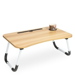 Masa pentru Laptop plianta din MDF, dimensiune 60 x 39,5 cm, cu suport pahar si telefon - Img 10