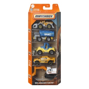 MATCHBOX SET 5 MASINUTE METALICE MBX CONSTRUCTION VII SCARA 1:64 - Img 1