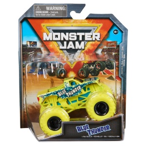 MONSTER JAM MASINUTA METALICA BLUE THUNDER SCARA 1 LA 64 - Img 1