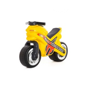 Motocicleta fara pedale, MX-ON, galbena, 70x30x49,3 cm, Polesie - Img 1