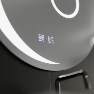 Oglinda LED Rotunda, 60cm, Orbis Touch, Sistem Dezaburire,Dimabila - Img 2