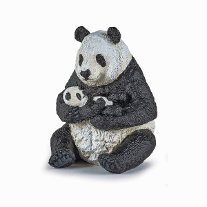 PAPO FIGURINA URS PANDA SEZAND CU PUI IN BRATE - Img 1