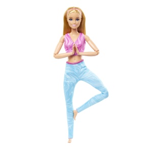 PAPUSA BARBIE MADE TO MOVE BLONDA CU TOP MOV - Img 3