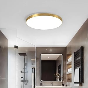 Plafoniera LED SOLIS 37cm 33W Lumina Neutra Auriu - Img 1