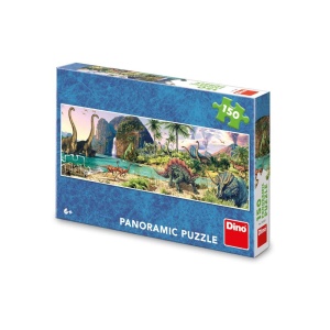 Puzzle 150 piese, panoramic, Dinozauri - DINO TOYS - Img 1