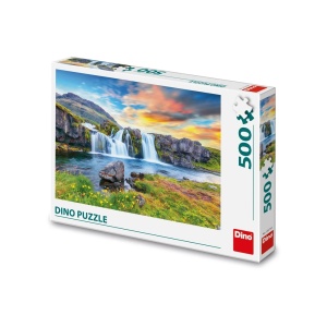 Puzzle 500 piese, Cascada Islanda - DINO TOYS - Img 1