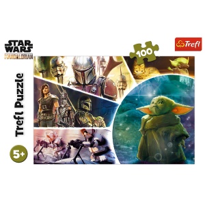 PUZZLE TREFL 100 STARWARS BABY YODA MADALORIANUL - Img 3