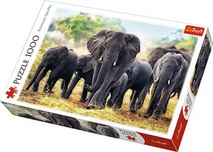 PUZZLE TREFL 1000 ELEFANTI AFRICANI - Img 1