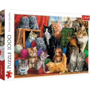 PUZZLE TREFL 1000 INTALNIREA PISICUTELOR - Img 1