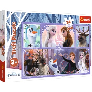 PUZZLE TREFL 24 MAXI FROZEN2 O LUME MAGICA - Img 1