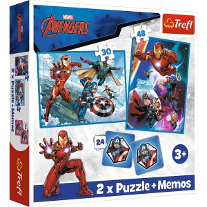 PUZZLE TREFL 2IN1 MEMO AVENGERS EROII IN ACTIUNE - Img 1