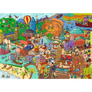 PUZZLE TREFL 500 SPY GUY OBIECTE PIERDUTE IN EUROPA - Img 2