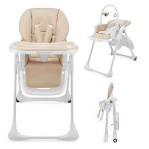 SCAUN DE MASA KINDERKRAFT TUMMIE, PLIABIL, BEIGE - Img 2