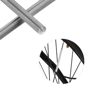 Set 12 ornamente din material reflectorizant pentru spite bicicleta, culoare gri - argintiu - Img 3