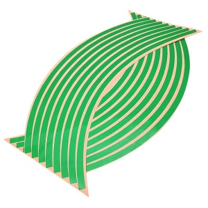 Set 16 ornamente Reflectorizante pentru jante auto, moto, culoare Verde - Img 3