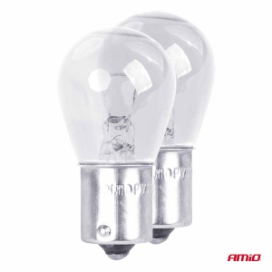 Set 2 becuri cu halogen, soclu P21W, BA15s, alimentare 12V - Img 2