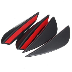 Set 4 buc. aripioare ornamentale bara tuning, culoare neagra - Img 3