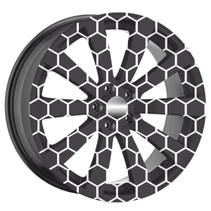 Set 4 Folii Imprimate Outdoor cu EcoSolvent, autoadezive, pentru decorarea jantelor auto, dimetru 60 cm, model FJT-26 - Img 3