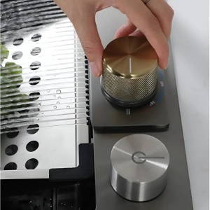 Set Chiuveta Bucatarie Inox cu Baterie Dubla, Cuva Perforare Legume/Fructe, Cuva Universala cu Dop Scurgere, Tocator, Negru Grafit, 75x45X21cm - Img 3