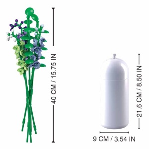 Set de Constructie Flowers, 222 piese, Rocket Larkspur - Sluban - Img 2