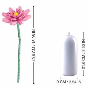 Set de Constructie Flowers, 258 piese, Lotus - Sluban - Img 2
