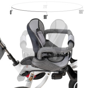 Tricicleta si Carucior pentru copii Premium TRIKE FIX V3 culoare Gri - Img 4