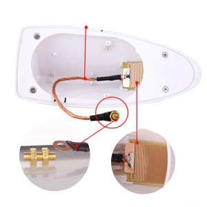Antena auto activa AM - FM tip "SHARK TAIL" culoare ROSU - Img 3