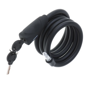 Antifurt bicicleta, Dispozitiv de blocare biciclete, spiralat, cu cheie, lungime 150cm, culoare Neagra - Img 4