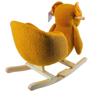 Balansoar pentru bebelusi, Ursulet, lemn + plus, maro, 60x34x45 cm - Img 2