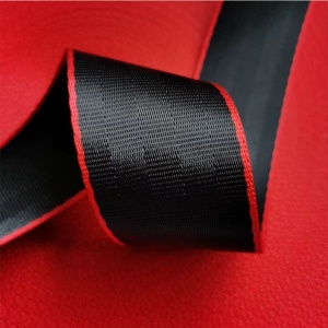 Banda centura de siguranta TUNING, culoare Negru-Rosu, latime 46 mm, pret/m liniar - Img 3