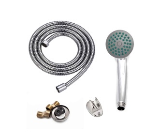 Baterie Cada Crom Lucios - Set Complet cu Pipa Pivotanta de 25cm, Para, Furtun si Excentrice Incluse - Img 2