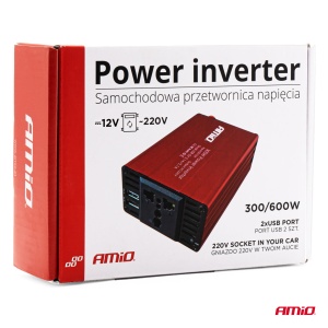 Convertor de tensiune 12V -> 220V, 300W/600W, 2 x USB 5V - Img 9