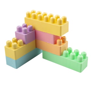 Cuburi constructii, pastel, 136 piese/ghiozdan - ROBENTOYS - Img 2